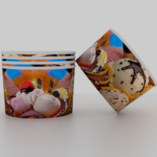 Paper Ice Cream Cups — 50ml Icecream Papercup