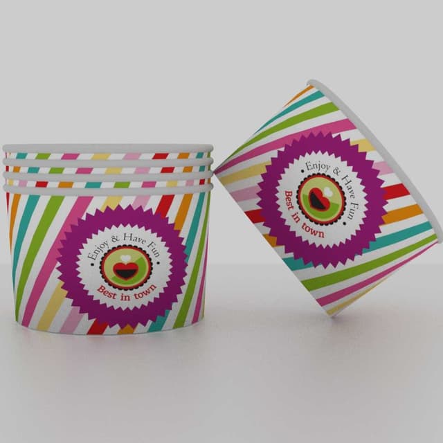 Paper Ice Cream Cups — 50ml Icecream Papercup