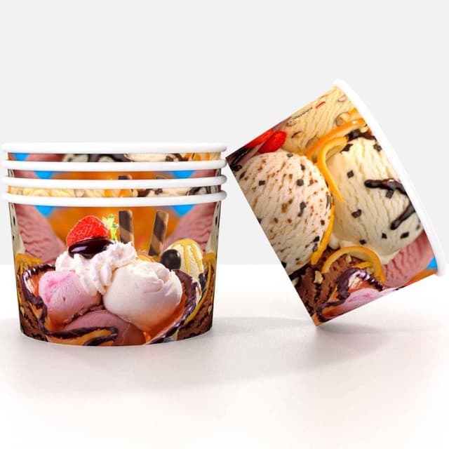 Paper Ice Cream Cups — 100ml Icecream Papercup